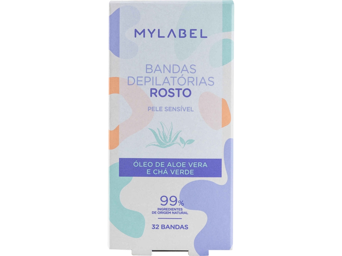Bandas Depilatórias Cera Faciais Aloe Vera MYLABEL emb. 32 un