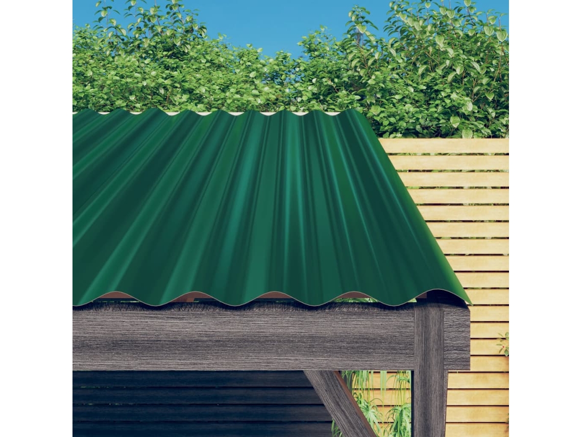 Vidaxl Painéis De Telhado 12 Pcs 60x36 Cm Aço Galvanizado Verde