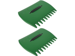 Ancinho de jardim Topbathy, resistente, plástico, verde