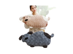 Almofada de Pelúcia Cachorro Nariz Grande, Brinquedo de Abraço para Crianças, Travesseiro de Dormir Cinza CHABERLU