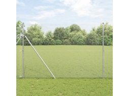Vidaxl Cerca De Arame Soldado 2500 X 150 Cm Prateado