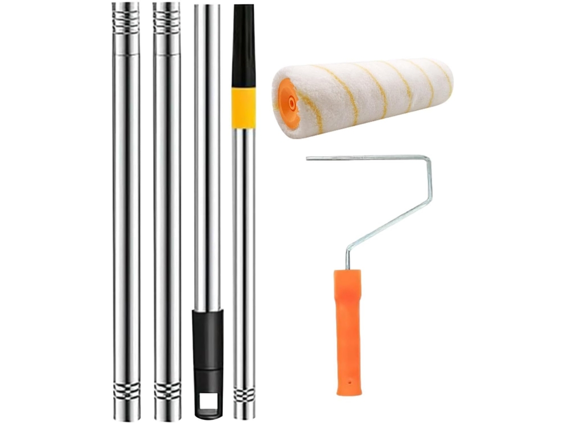 Barra Extensora Para Pintura, Com Cabo Telescópico Removível E Pincel.