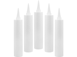 Práticas e Versáteis, Feitas de Plástico, Cartuchos de 330ml, 5 Unidades Reutilizáveis com Bico de CHABERLU