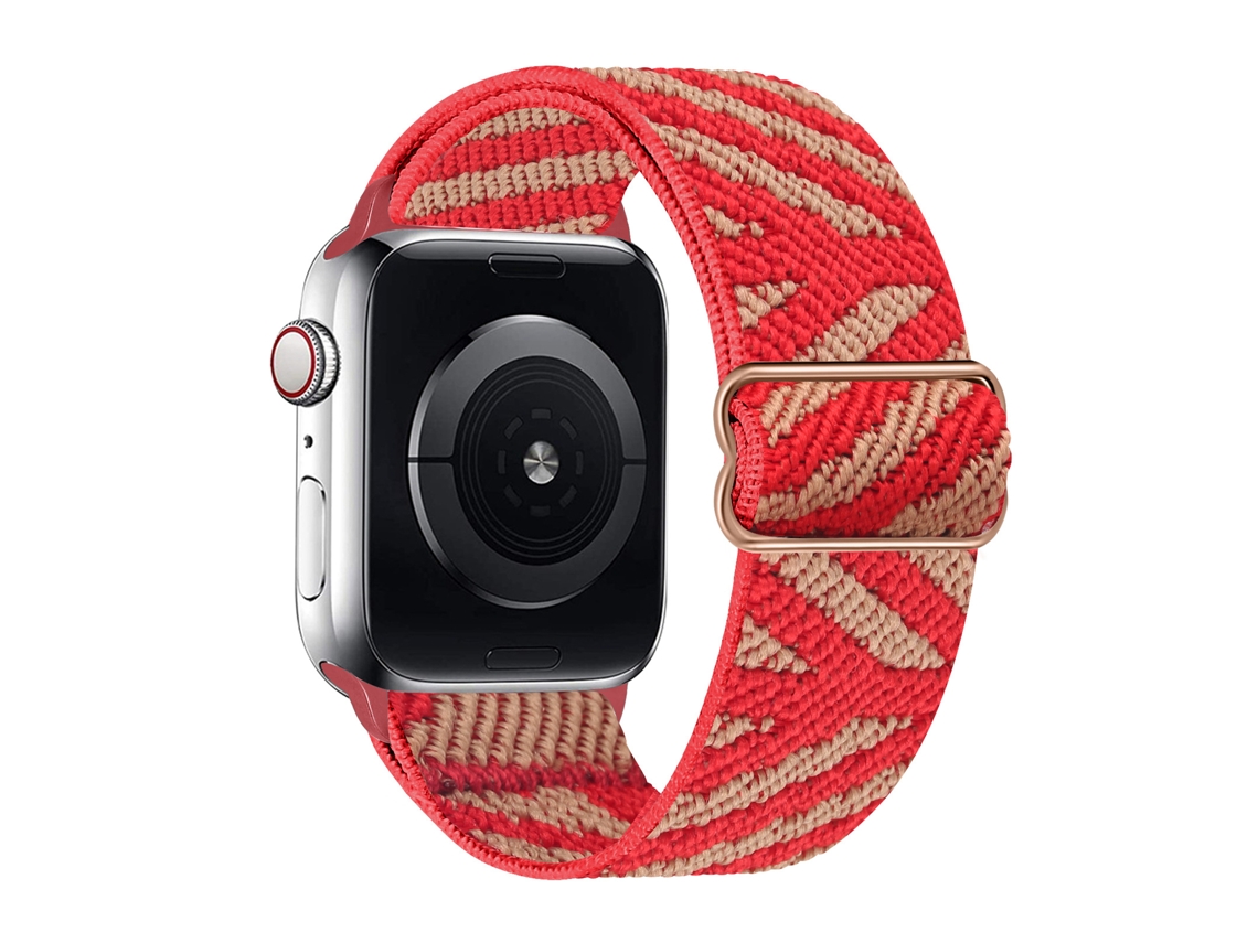 Bracelete Desportiva Elástica Para Apple Watch Series 11/10/9/8/7/6/5/4 Se 3/2/1 (41 Mm, 40 Mm, 38 Mm) Vermelho Panoona