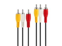 Cabo 3 Rca M Para 3 Rca M 3m Sanda Sd-7217 Preto