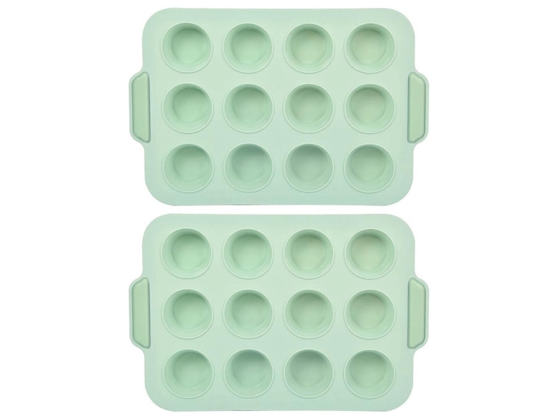 Forma Redonda Molde De Silicone Com 12 Cavidades Para Bolo De Chocolate