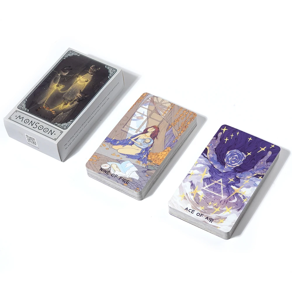 Tarô Monsoon: Baralho De Tarô Original Com 78 Cartas, Adequado Para Iniciantes.