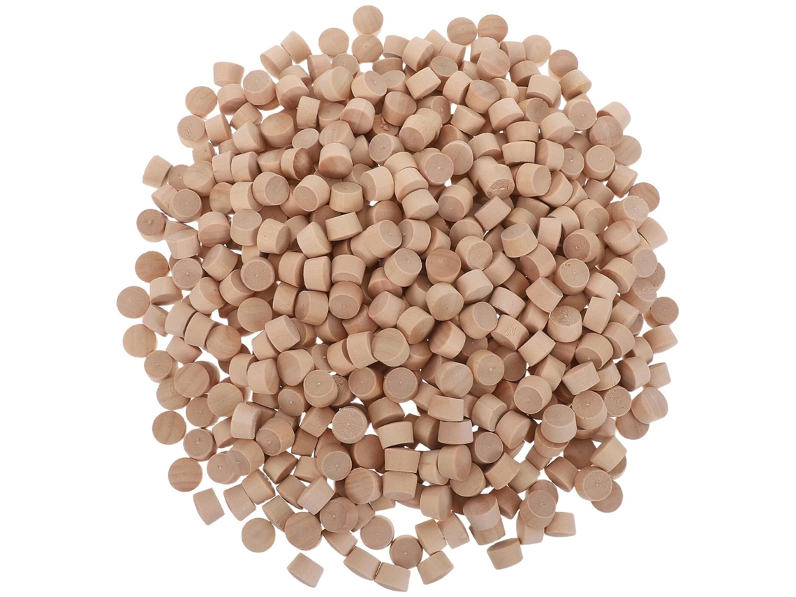 500 Tampões Cônicos de Madeira Bruta para Furos de Parafusos Escareados, Tampas para Parafusos de Cabeça Chata, 135x9x12 Mm SFUSHOS