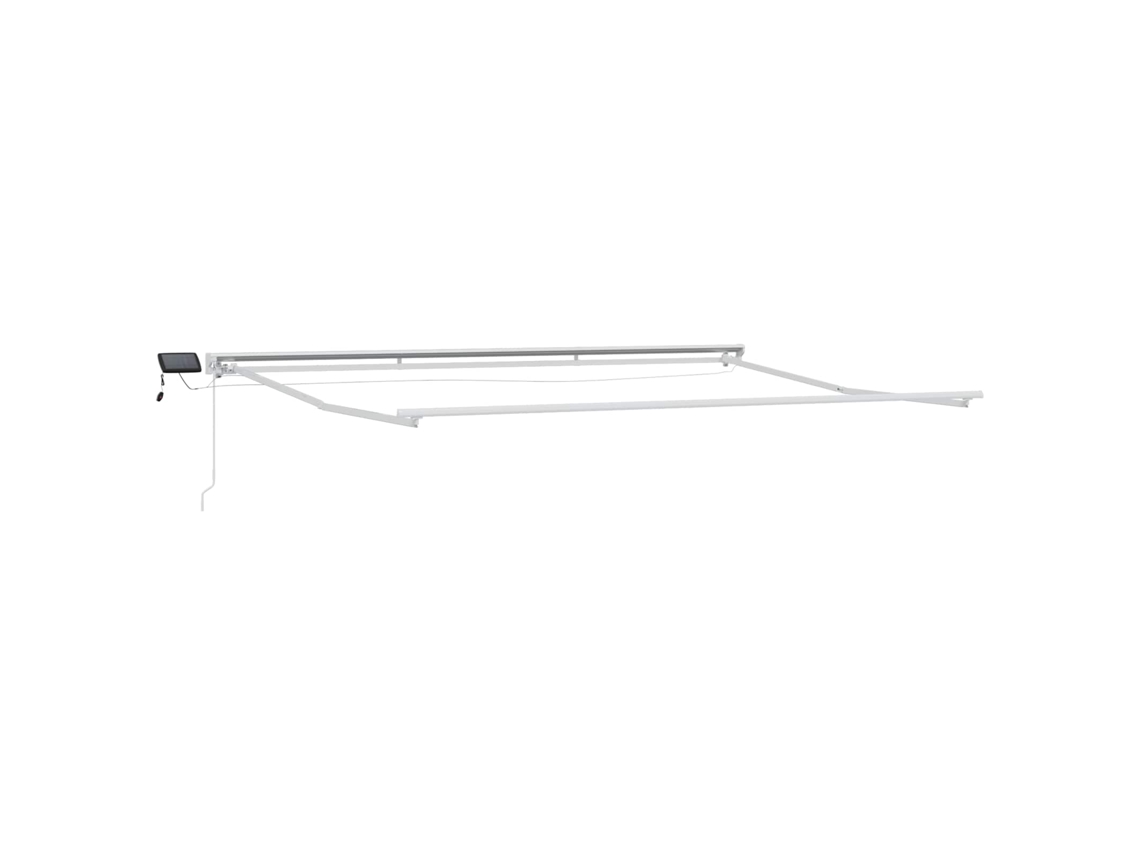 Vidaxl Estrutura De Toldo Manual Com Leds Branco 5 X 3 M Alumínio