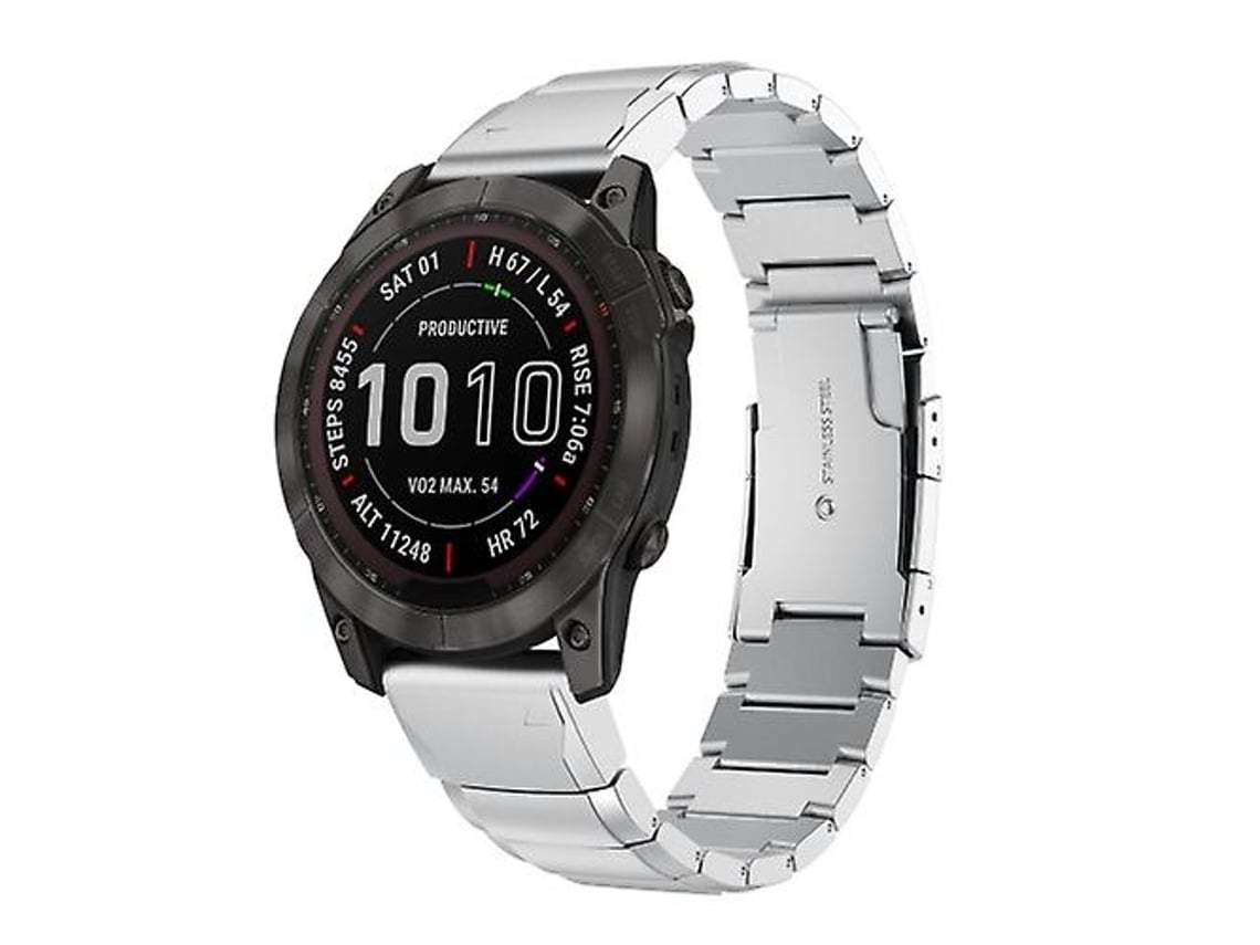 Pulseira De Relógio Garmin Fenix 7 22 Mm, Prata