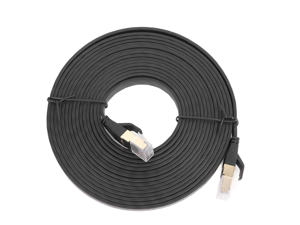 Lurelia Cabo Ethernet Cat8 Rj45 5 M Plano Preto Para Rede Lan