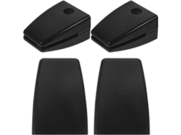4 Grampos Divisórios De Mesa, Liga Alumínio Preta, Instalação Rápida,