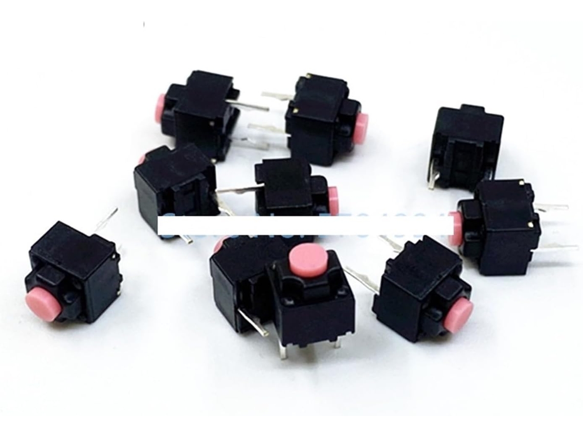10 Silent Buttons 6x 7,3mm, Silent Switch Com Fio E Sem, 10 Milhões De Cliques