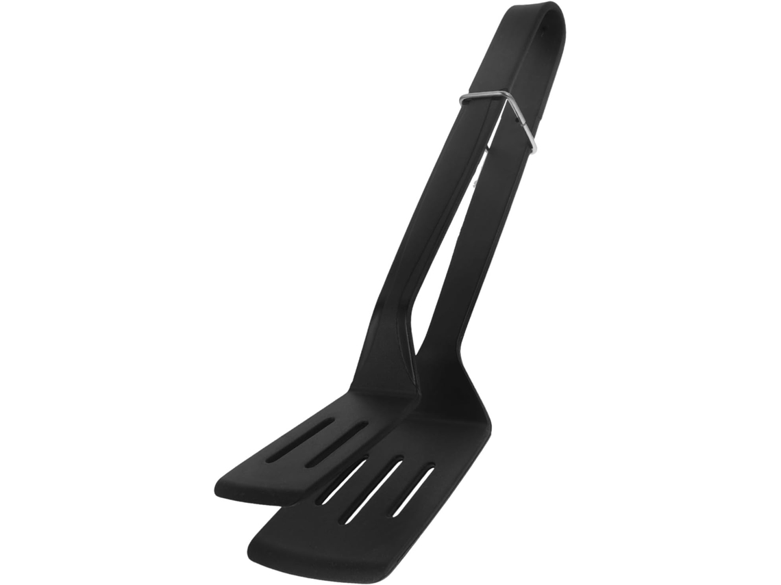 Pinça De Cozinha Multifuncional Em Silicone Preto, Fácil De Limpar, Com Superfície Lisa, Ideal Para Cozinhar E Fazer