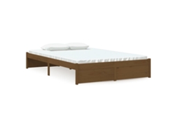 Bed Frame, Bed Frames Vidaxl Marrom Madeira (120 X 190 Cm)