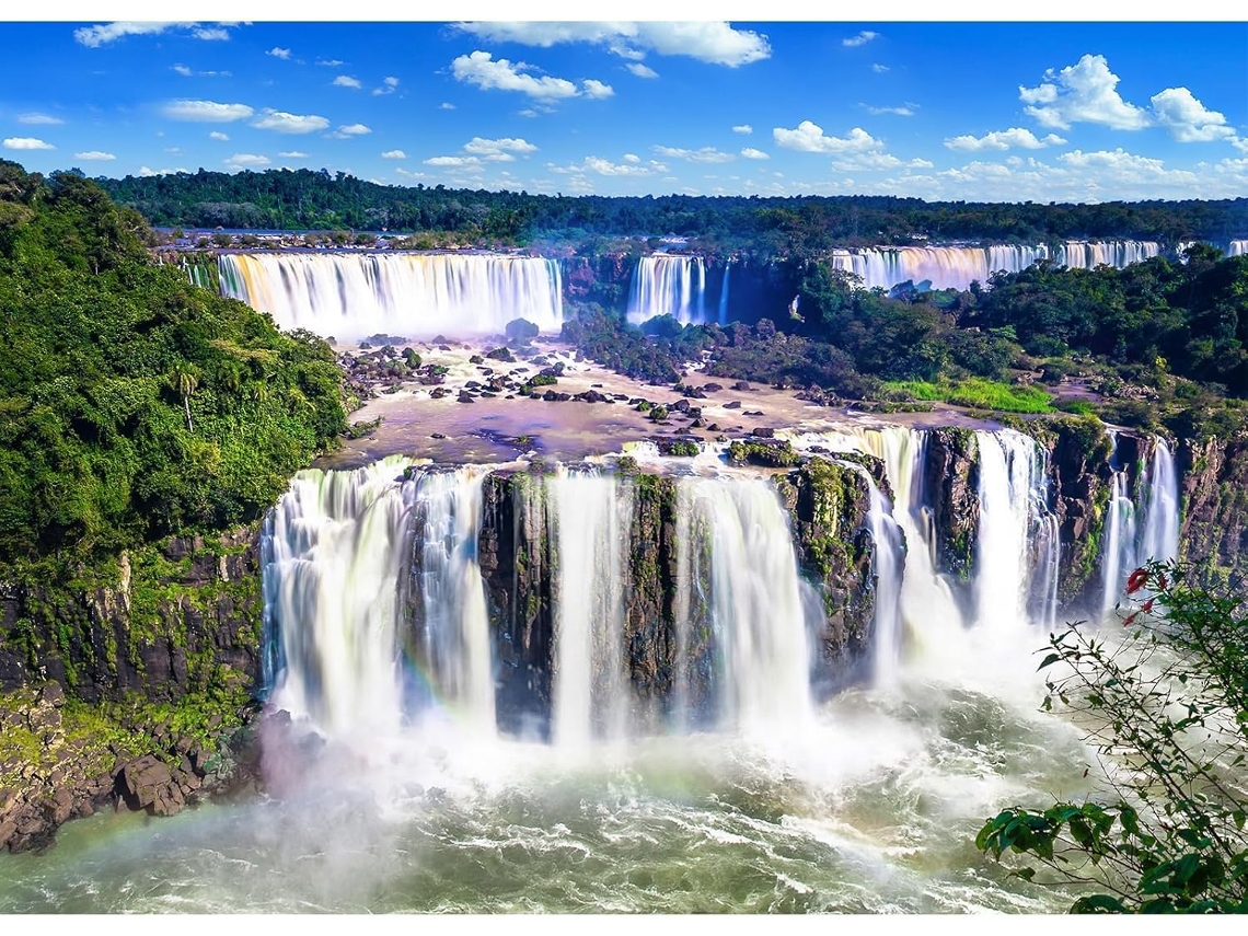 Quebra-cabeças Para Adultos, 1000 Peças, Cataratas Do Iguaçu Perfeitamente Interligadas, Letras No Verso, Sem Poeira (azul)
