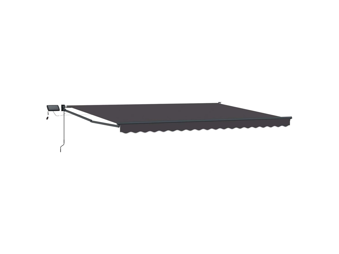 Vidaxl Toldo Retrátil Manual Com Leds Antracite 4 X 2 M