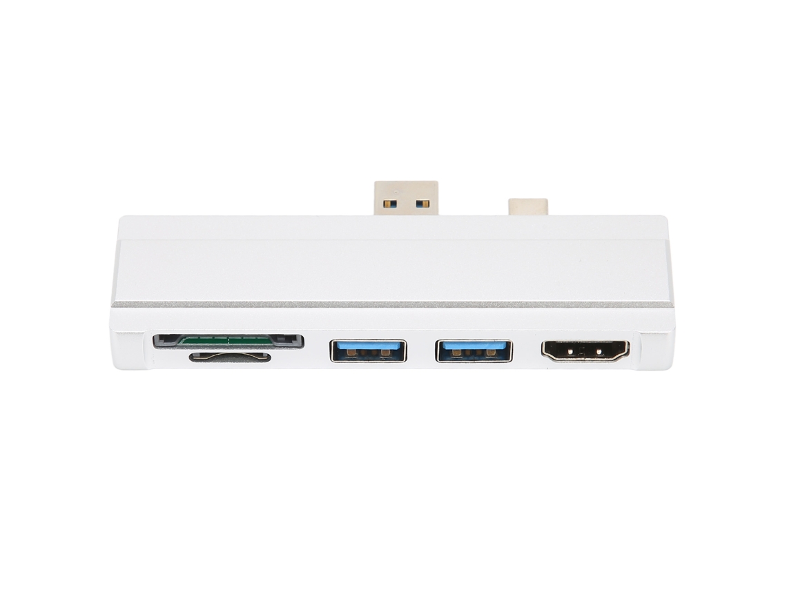 Docking Station Hub Usb3.0 Para Surface Pro4/5/6 Com Resolução 4k E Leitor De Cartão.