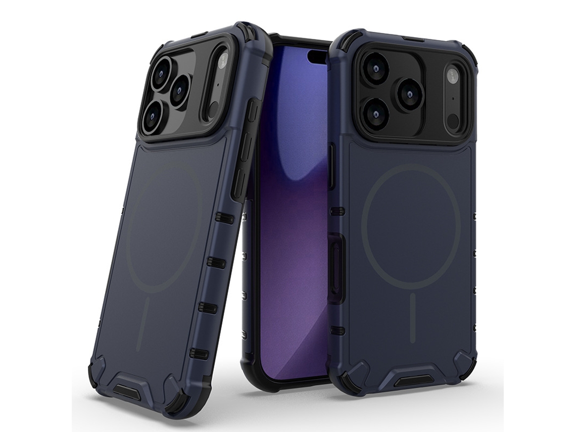 Capa Panoona Para Iphone 17 Pro , Compatível Com Carregamento Sem Fios Magnético Azul