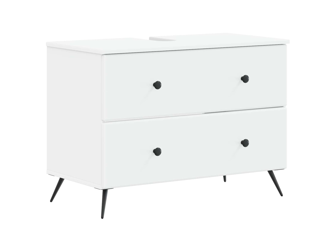 Vidaxl Armário Para Pia De Banheiro Breda Branco 82 X 41 X 59 Cm