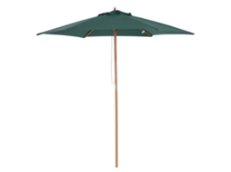Guarda sol de Madeira Ø250x230cm com Sistema de Polia e 6 Varetas BTFORUS