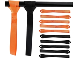 Olhal De Nylon Para Amarração, 2, 5 Cm X 30, Capacidade De Carga 500 Kg, Fita De Fixação Em Nylon(10 Unidades Pretas+ Laranja)