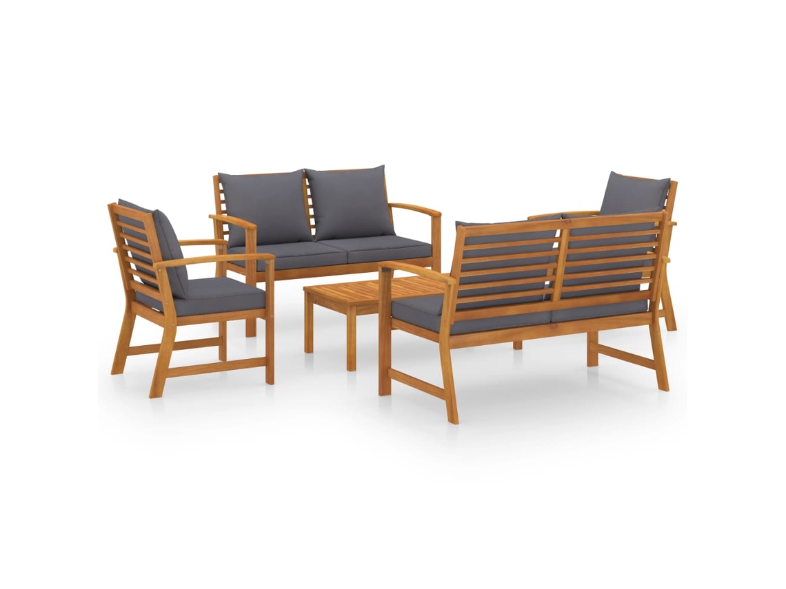 Garden Lounge Set, Garden Lounge Sets Vidaxl Cinzeto Madeira De Acácia (n/a)