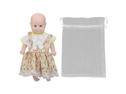 Mali boneca Bebê Silicone Lifelike Sem Cabelo 6 Polegadas Vestido Amarelo Nova