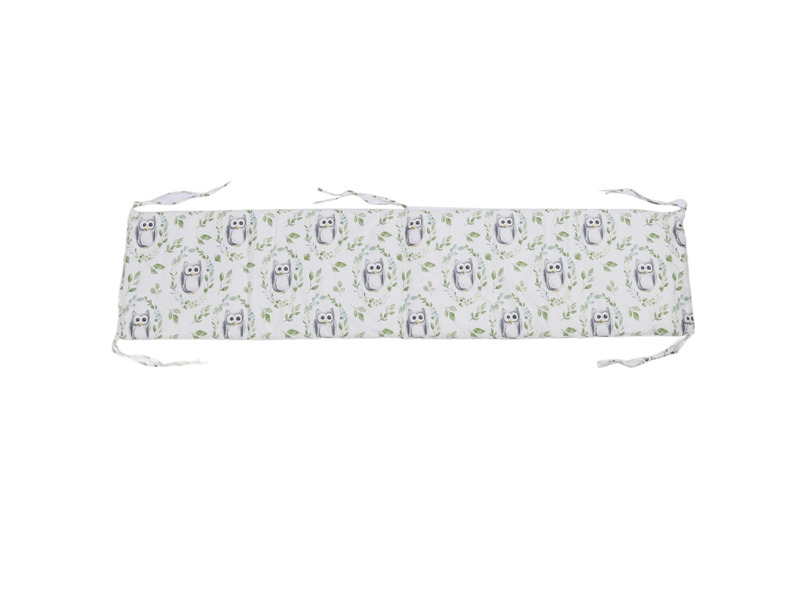 Mali bumper de Berço Bebê Protector Segurança Removível Algodão Padrão Coruja 131x30cm