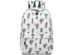 2025, Mochila Casual Para Meninas, Mochila Para Estudantes Universitários, Bolsa De Mão Com Estampa De Cacto, Mochila De Viagem De Ombro Olysi Shop