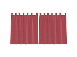 Cortinas de Voile com Bolsos para Varão 2 Pcs Vermelho Tinto MAISON EXCLUSIVE