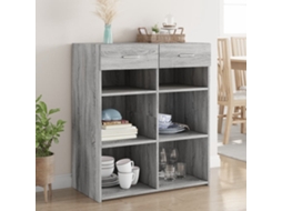 Vidaxl Aparador 80x42,5x93 Cm Derivados De Madeira Cinzento Sonoma
