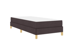 Conjunto 1 Cama Box Vidaxl Castanho Tecido (100 X 200 Cm)