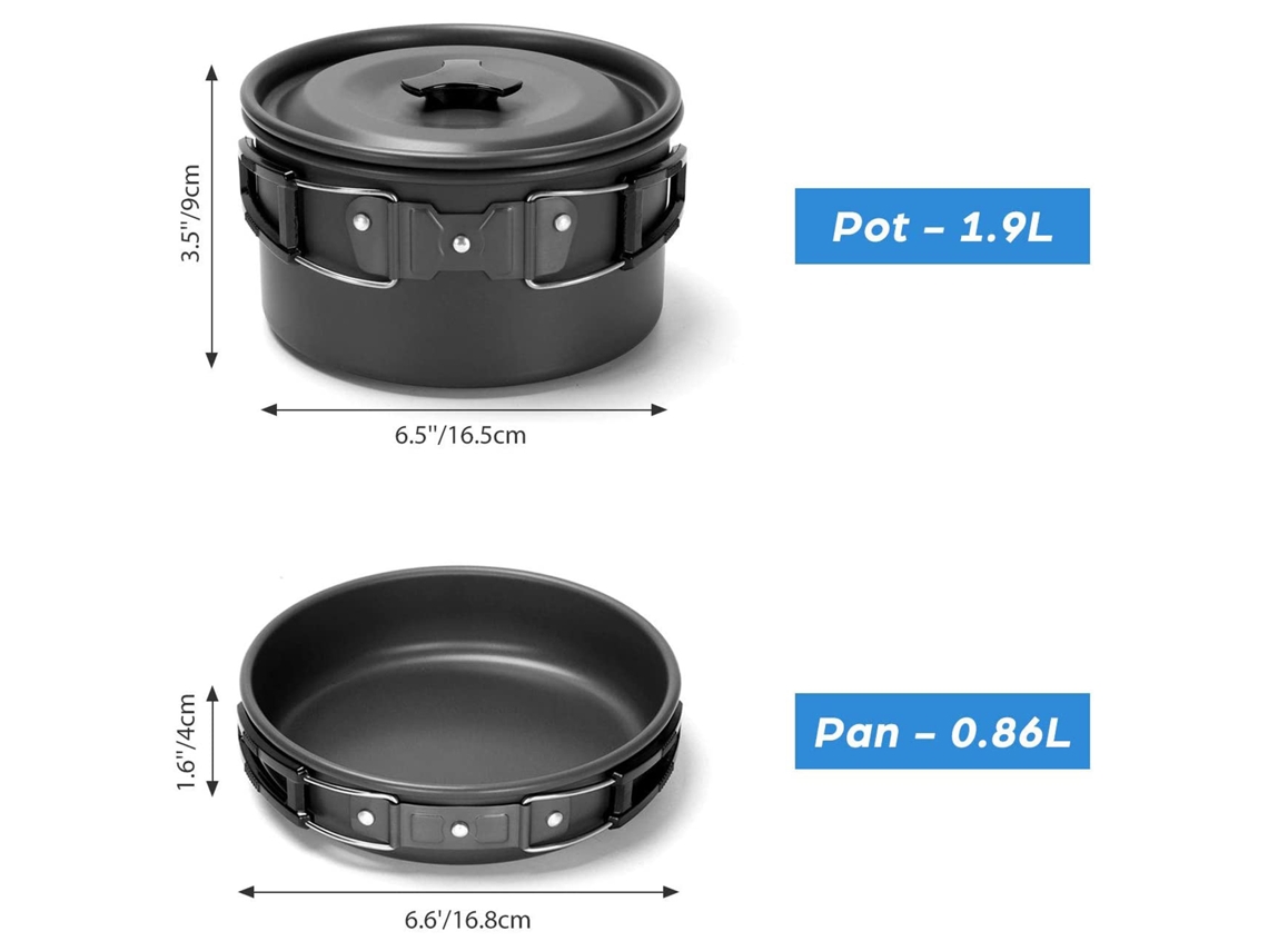 Conjunto De Panelas De Camping Para 2 Pessoas