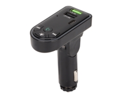 Reprodutor de Mp3 para Carro com Bluetooth Hands Free, Carregador Usb Dual e Luz Ambiente Colorida