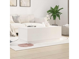 Vidaxl Mesa De Centro 100x50x35 Cm Pinho Maciço Branco