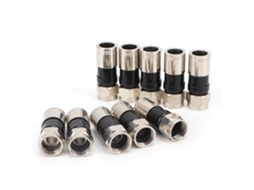 Conector F comprimido RG6 UK para antena, cabo e satélite (pacote com 10, F 005)