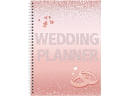 Planejador de casamento para noiva, caderno de anotações, fichário para organização.