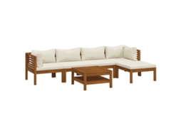 Garden Lounge Set, Garden Lounge Sets Vidaxl Creme Madeira De Acácia (n/a)