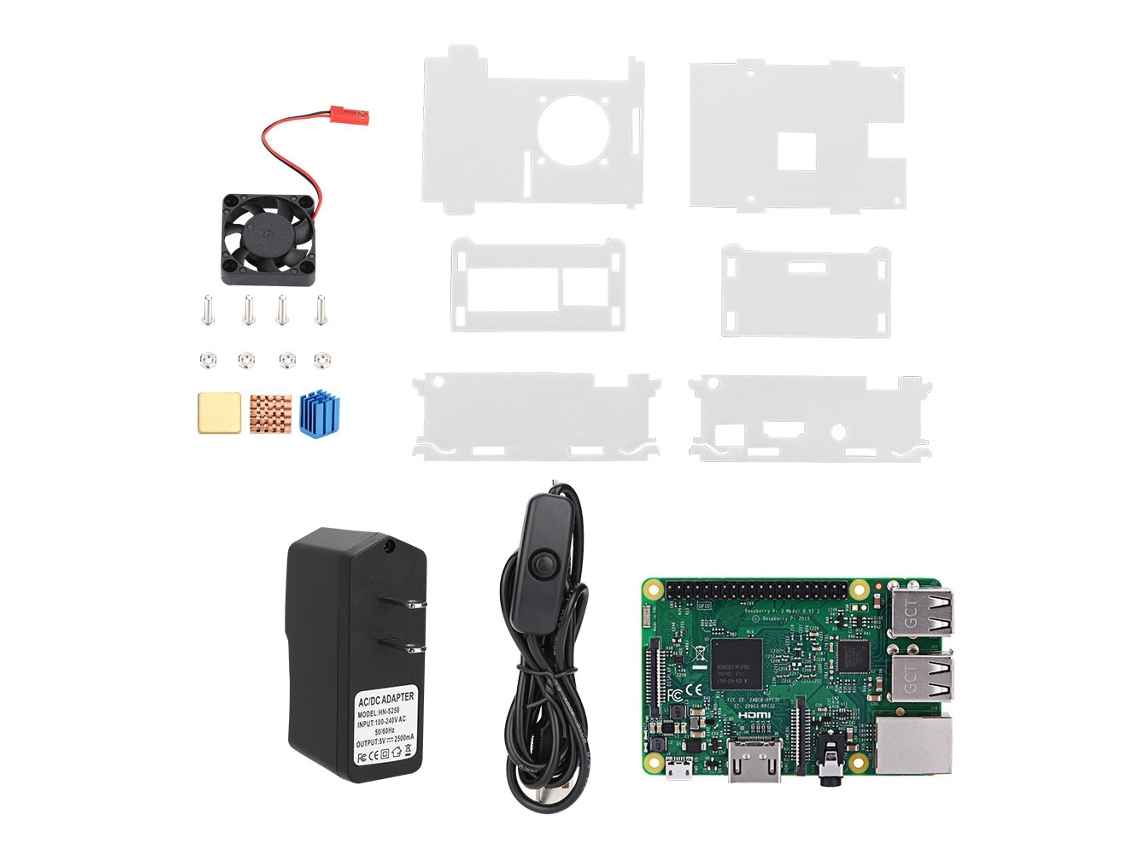 Kit Iniciante Avançado Original Raspberry Pi 3 Modelo B 3b Quad Core 1.2ghz Wifi Bluetooth