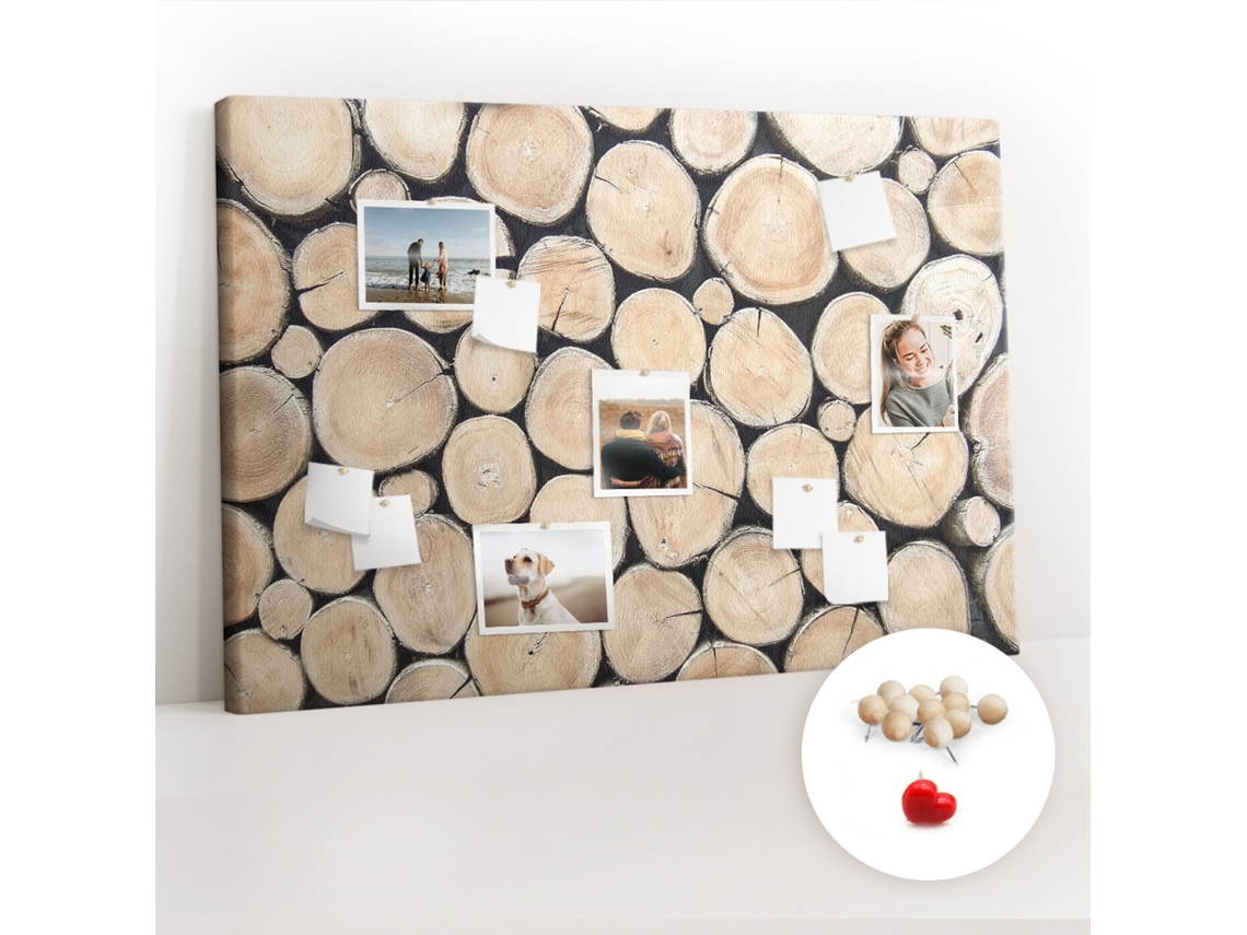 Painel De Cortiça Para Parede Tocos De Árvores Cortadas Para O Corredor Espelharte (120x80 Cm)