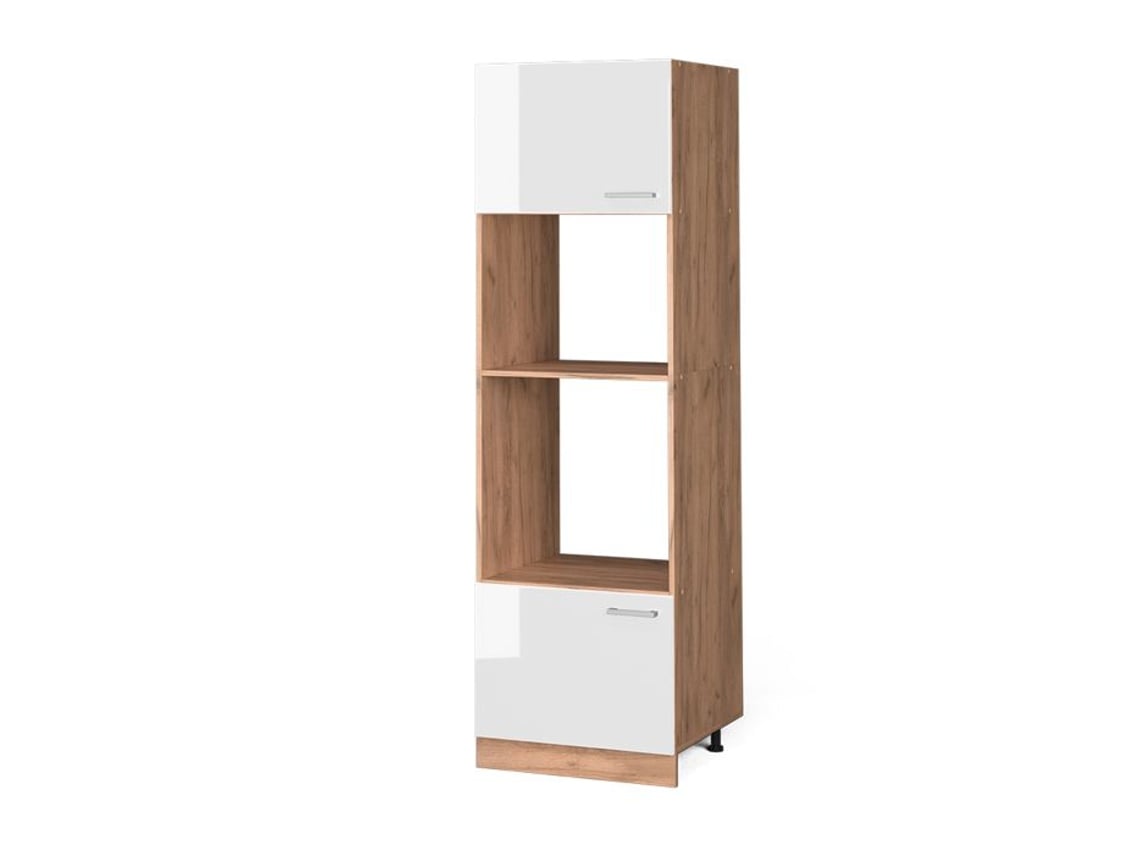 Armário de micro-ondas VICCO R-Line, branco alto brilho, 60 cm