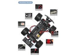 Versão Brushless Dourada Enoze 9309e 309e Rtr 1/18 2.4g 4wd 40/60km/h Brushless Off road Led Proporcional 2 Diferenciais Alta Velocidade MDUG