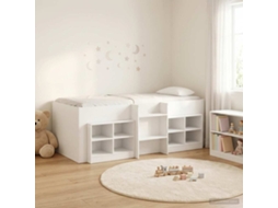 Vidaxl Cama Loft Com Armário 3 Unid. Branco Madeira Processada