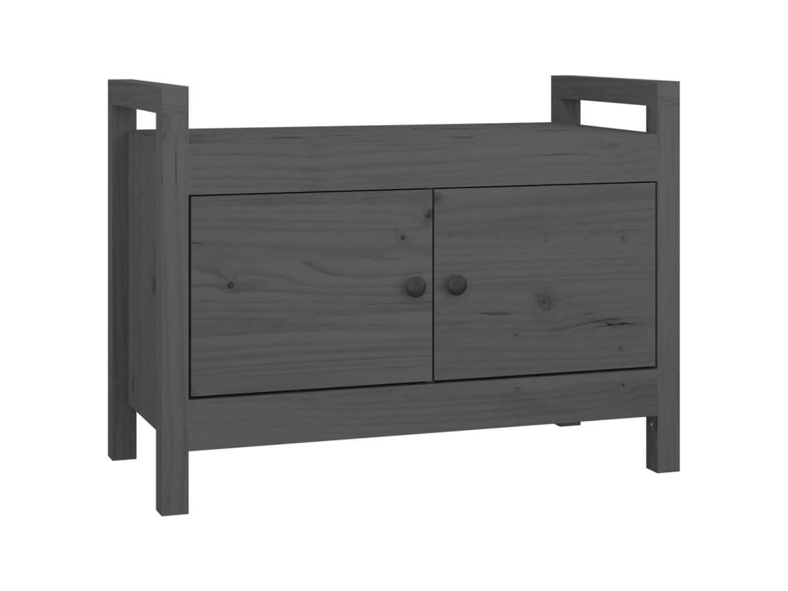 Banco de Corredor Madeira de Pinho Maciça Cinzento MAISON EXCLUSIVE (80x40x60 cm)