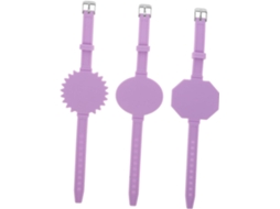 Conjunto De 3 Acessórios Para Enfermeiras Pulseiras Silicone Apagáveis Anotações Cores Sortidas