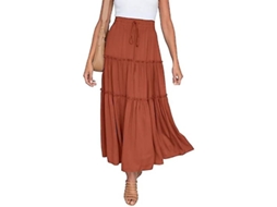 Falda Plisada Fasst para Mulher com Estilo Boho e Tamanhos S XL | S/MARCA