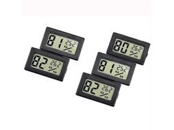 Kit Com 5 Mini Termômetros E Higrômetros Digitais, Medidor Eletrônico Digital De Temperatura E Umidade Para Ambientes Internos