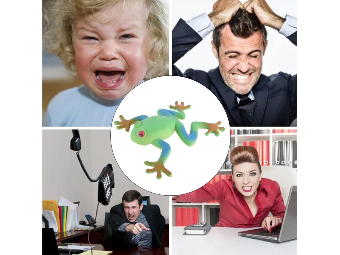 Primerox brinquedo de Sapo de Borracha Elástica para Aliviar Estresse Sensorial para Crianças e Adultos