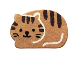 Nova Line tapete de Banho em Forma de Gato Fofo Confortável Absorvente Anti derrapante para Casa Cozinha Banheiro 45x65cm Khaki